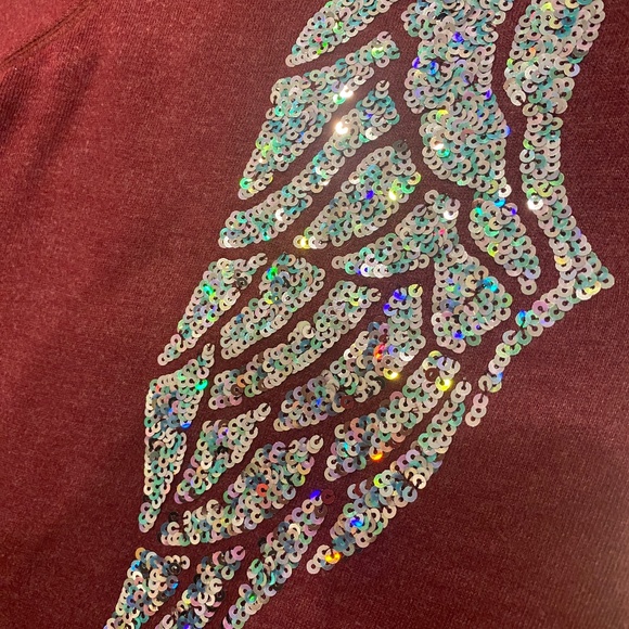 Victoria's Secret Angel Sweatshirt w/Iridescent Sequin Wings - Picture 4 of 10